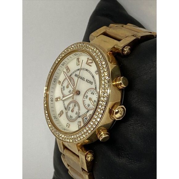 Michael Kors Parker MK5491 Women's Gold Stainless Steel Analog Dial Watch VK719 - Picture 4 of 12